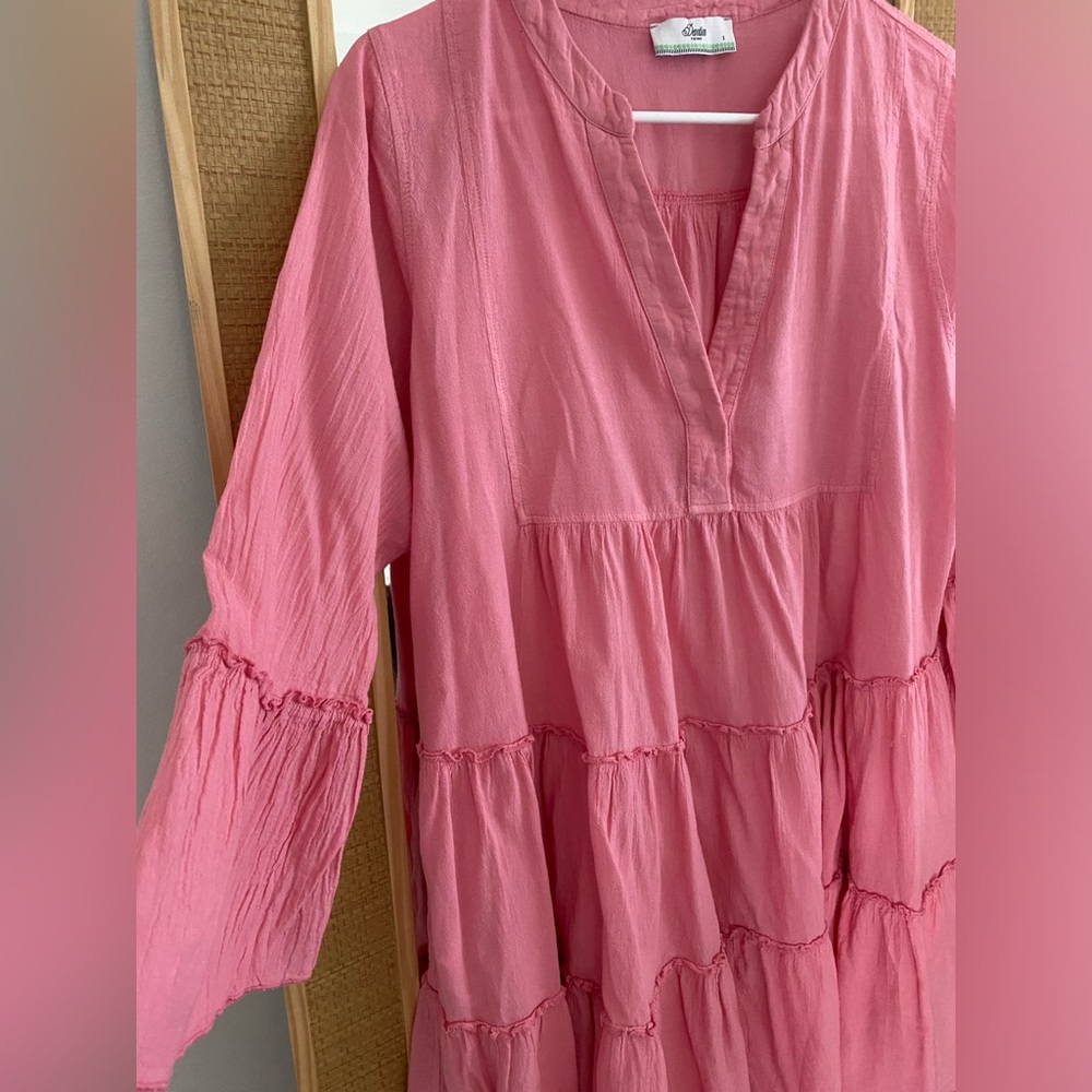 Devotion Twins pink cotton tiered dress - Picture 3 of 3